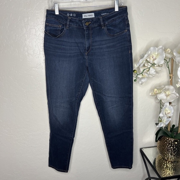 DL1961 Womens Dark Wash Denim mid Rise Skinny Jeans Blue Size 30 - Picture 1 of 10